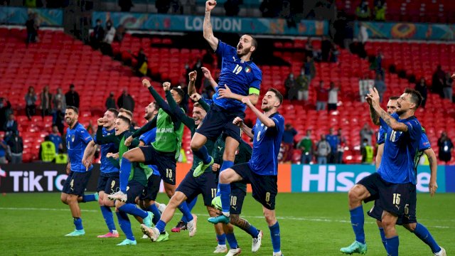 Italia belum terbendung di Euro 2020. Setelah memastikan lolos ke 8 besar bersama Denmark.