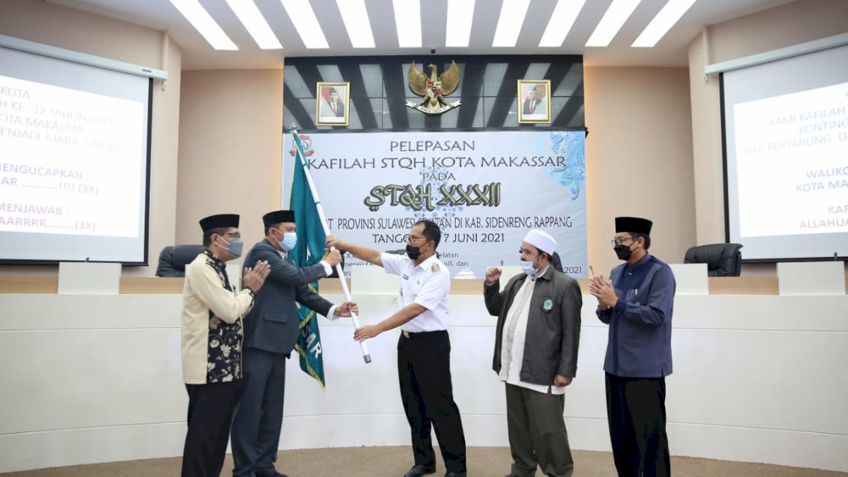 Lepas Peserta Tilawatil Quran, Danny Pomanto Harap Kafilah Kota Makassar Kembali Raih Juara Umum