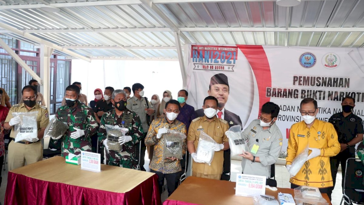 BNNP Sulsel Musnahkan 112 Kilogram Narkoba