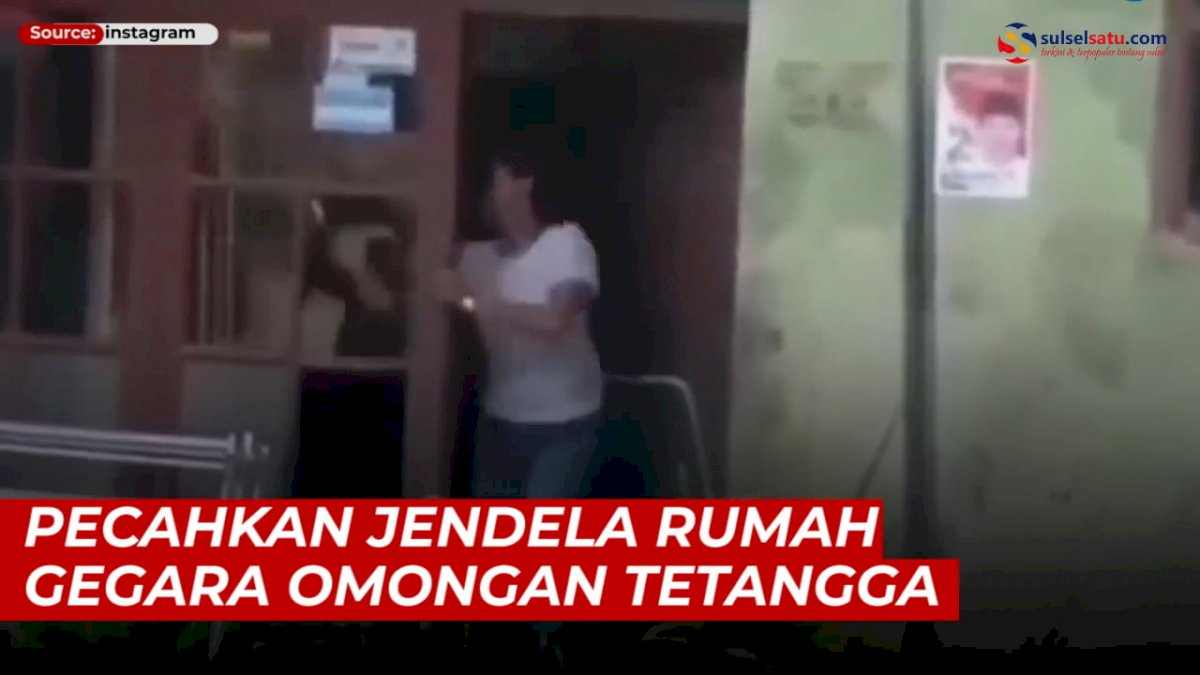 VIDEO: Viral, Wanita Ini Pecahkan Jendela Rumah, Diduga Emosi dengan Tetangga