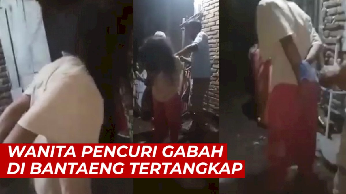 VIDEO: Pencuri Gabah di Bantaeng Tertangkap Basah oleh Warga