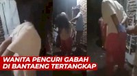 VIDEO: Pencuri Gabah di Bantaeng Tertangkap Basah oleh Warga