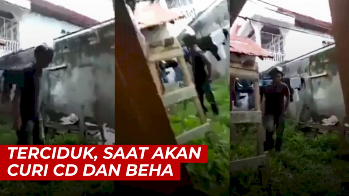 VIDEO: Viral, Pria Ini Terciduk Saat Akan Curi CD dan Beha