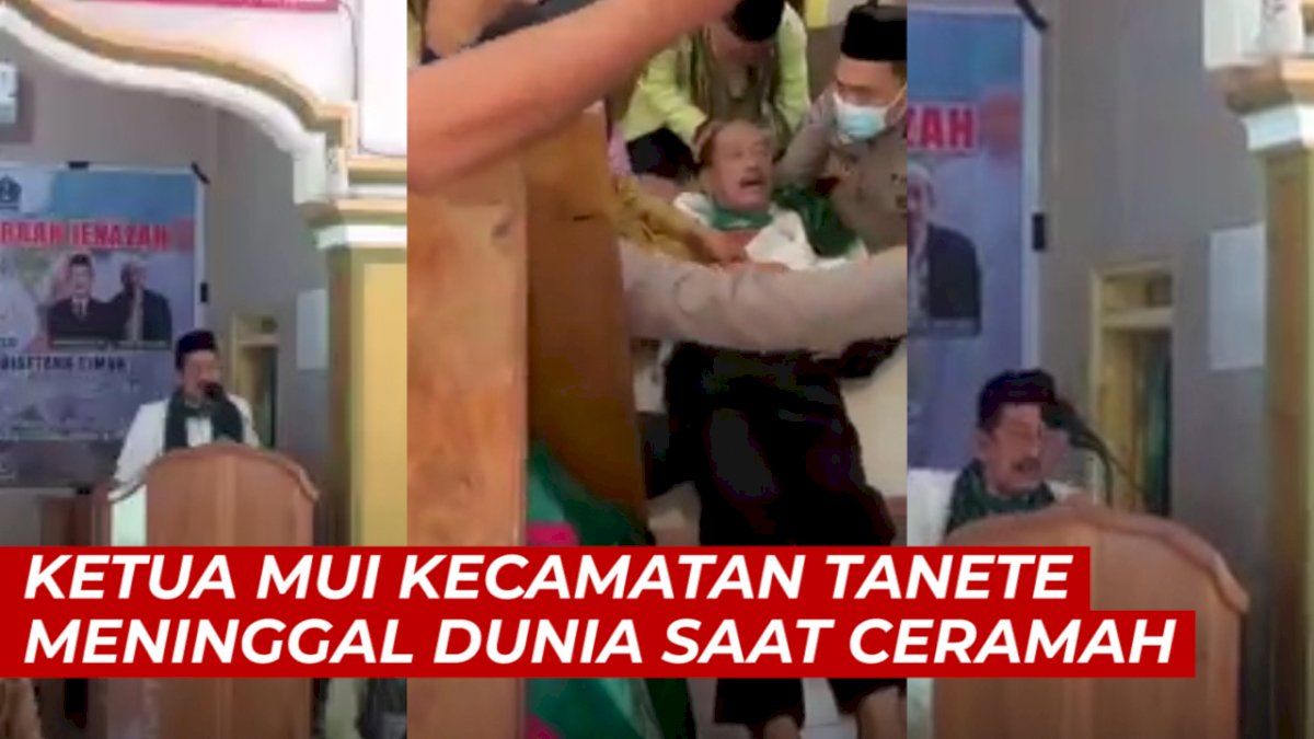 VIDEO: Innalillahi, Ketua MUI Kecamatan Tanete Riattang Meninggal Dunia Saat Ceramah