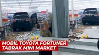 VIDEO: Mobil Toyota Fortuner Tabrak Mini Market