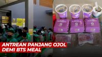 VIDEO: Viral, Antrean Panjang Driver Ojol di McD Makassar Demi BTS Meal