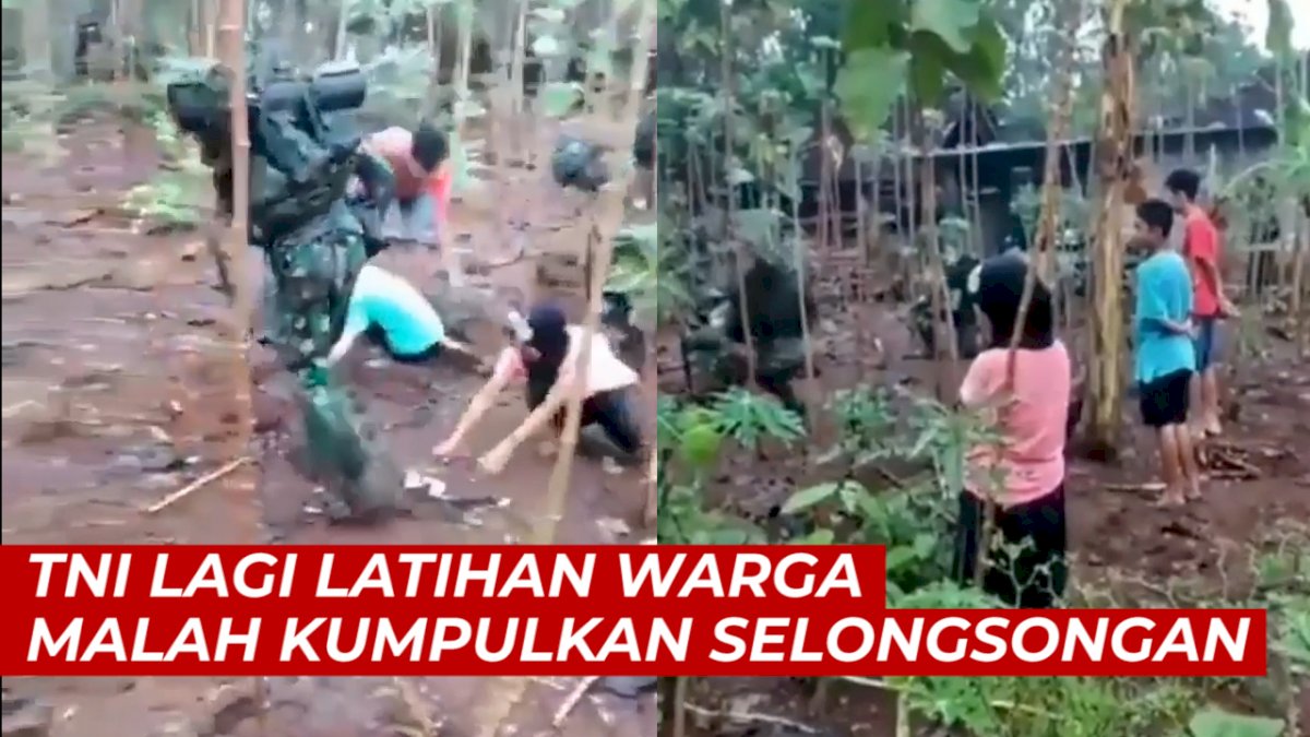 VIDEO: TNI Latihan di Tengah Pemukiman, Warga Malah Kumpulkan Selongsongan Peluru