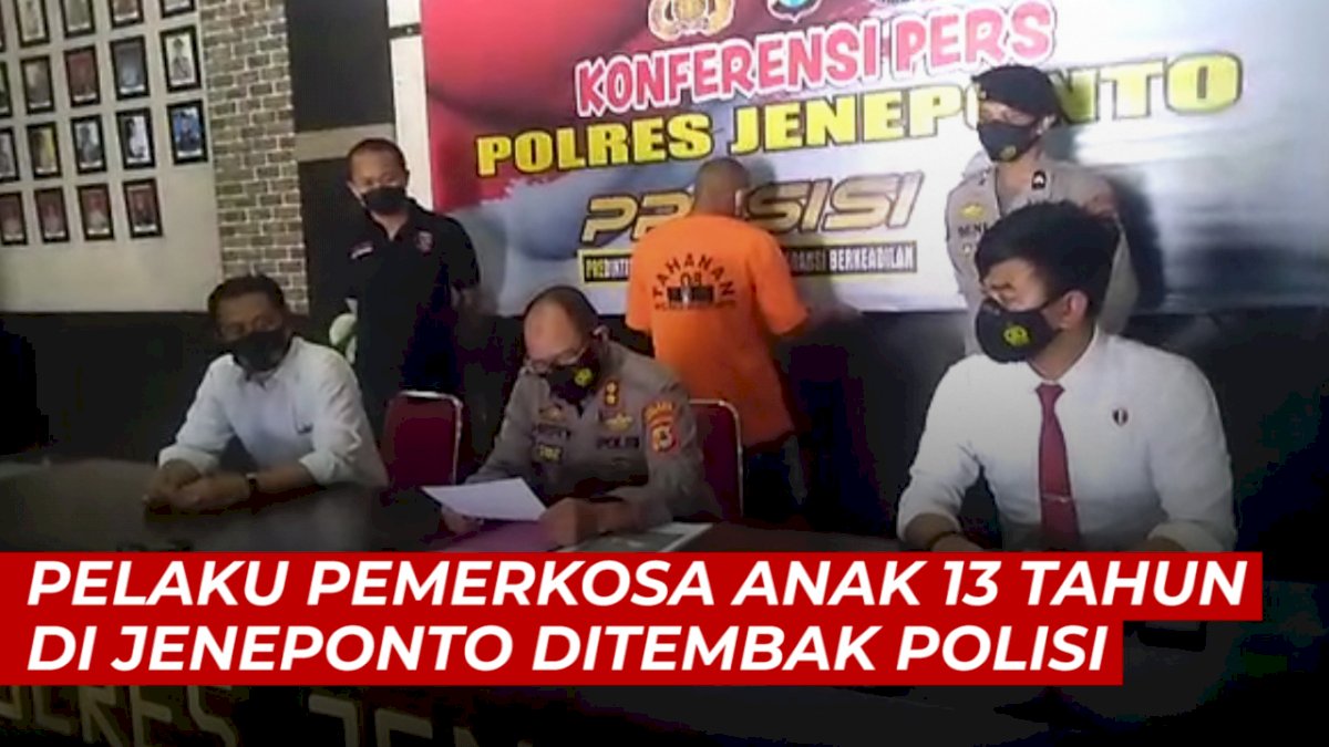 VIDEO: Pelaku Pemerkosa Anak 13 Tahun di Jeneponto Ditembak Polisi