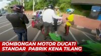 VIDEO: Rombongan Motor Ducati Standar Pabrik Kena Tilang, Padahal Surat-surat Lengkap