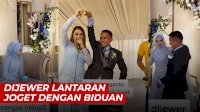 VIDEO: Pengantin Pria Joget dengan Biduan, Langsung Dijewer Istri