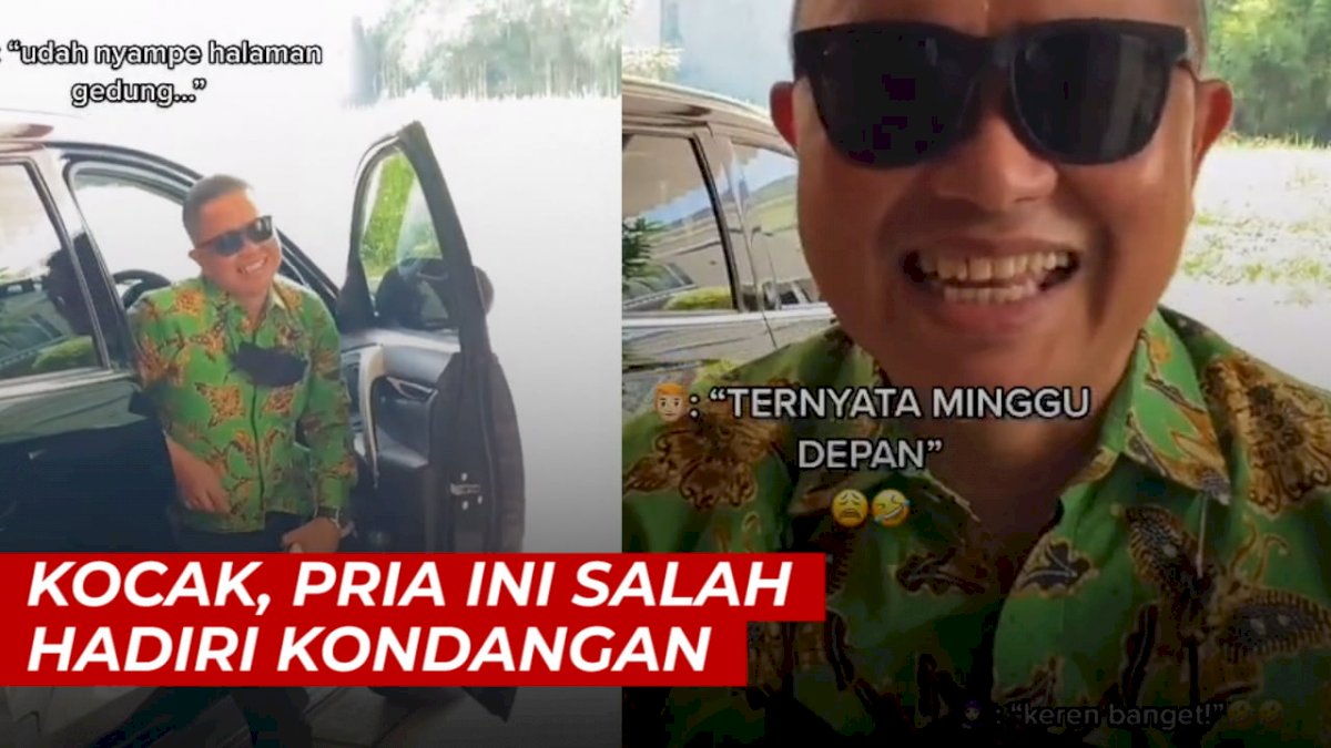 VIDEO: Kocak, Seorang Bapak Salah Hadiri Kondangan