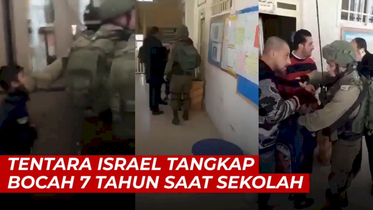 VIDEO: Biadab, Tentara Israel Tangkap Bocah 7 Tahun Saat Belajar di Sekolah