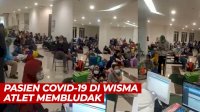 VIDEO: Viral, Pasien Covid-19 di RSD Wisma Atlet Membludak