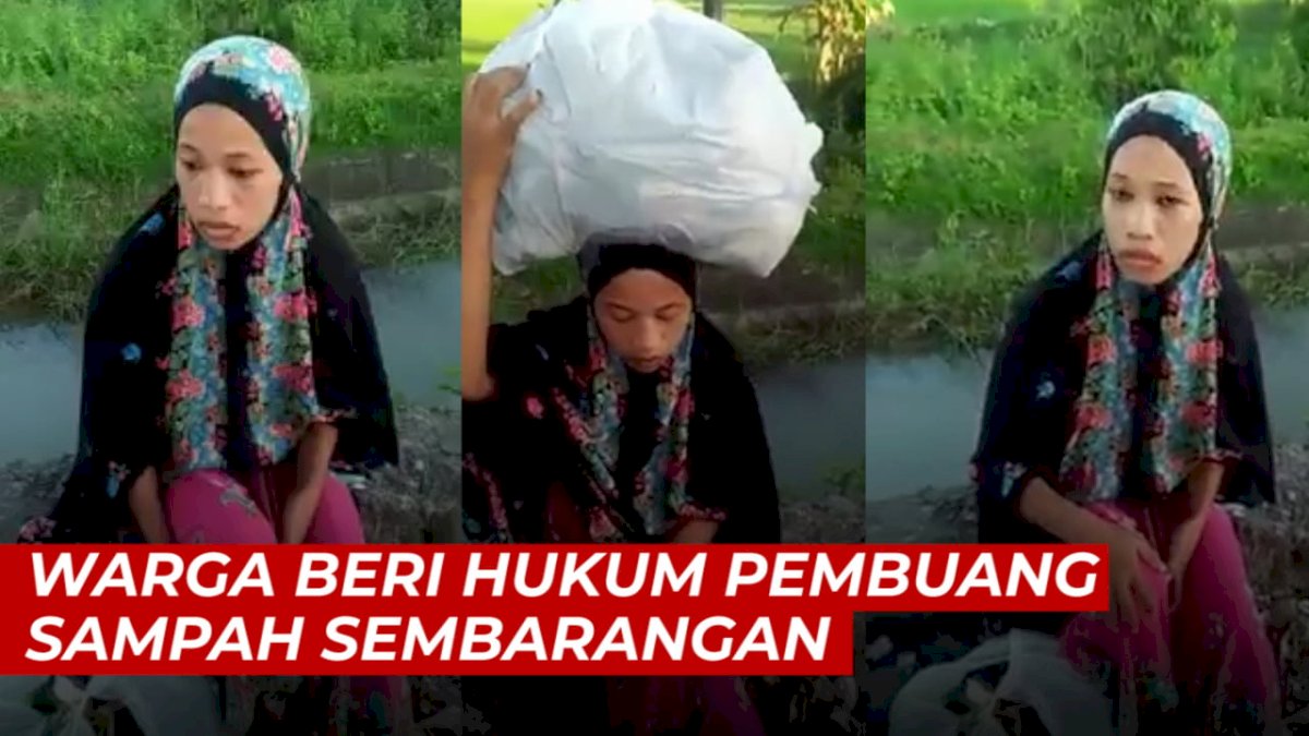 VIDEO: Viral, Warga Beri Hukum Pembuang Sampah Sembarangan di Gowa