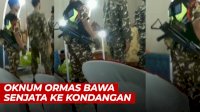 VIDEO: Viral, Oknum Ormas Bawa Senjata ke Kondangan