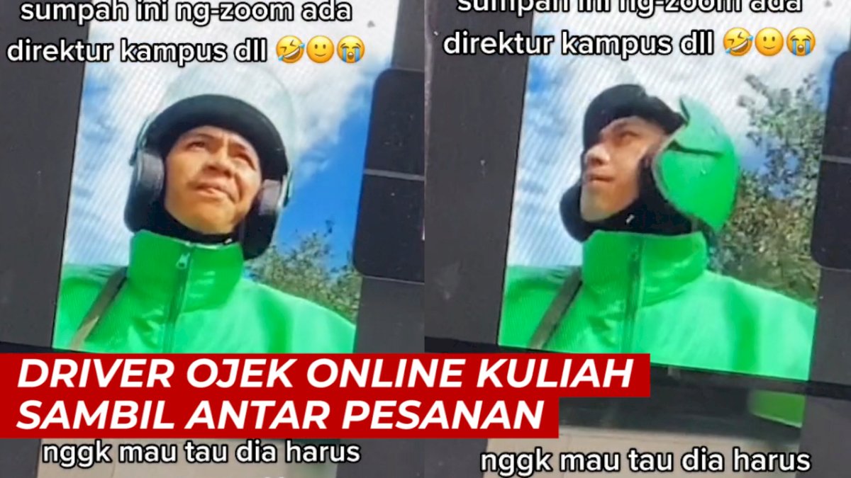 VIDEO: Viral, Driver Ojek Online Kuliah Sambil Antar Pesanan