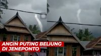 VIDEO: Viral, Penampakan Angin Puting Beliung di Jeneponto