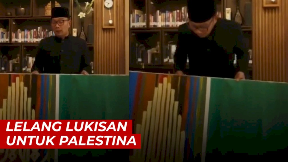 VIDEO: Ridwan Kamil Lelang Lukisan Rp 50 Juta untuk Warga Palestina