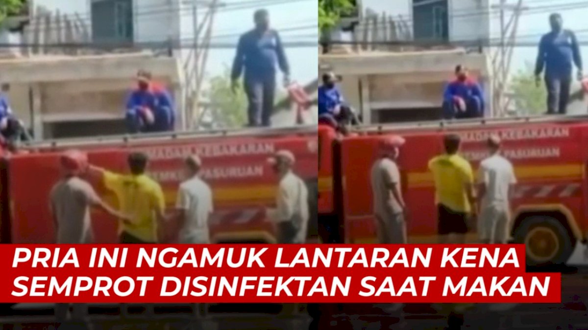 VIDEO: Pria Ini Ngamuk Lantaran Kena Semprot Disinfektan saat Makan di Warung