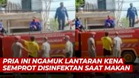 VIDEO: Pria Ini Ngamuk Lantaran Kena Semprot Disinfektan saat Makan di Warung