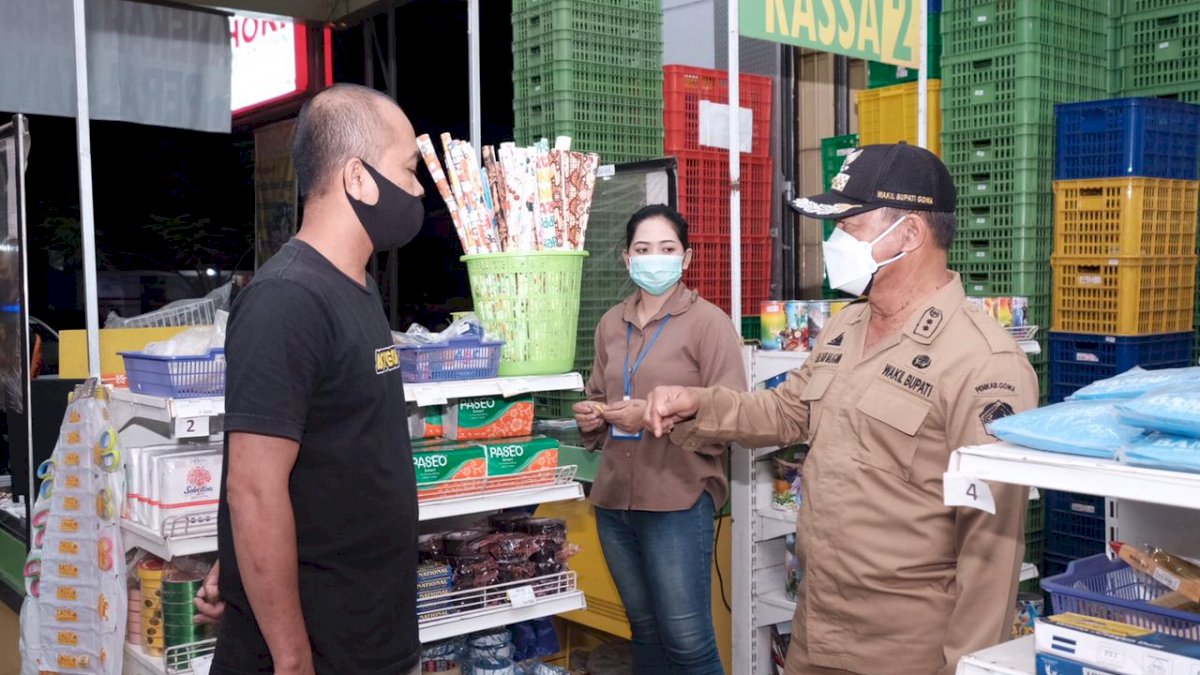 Wabup Gowa Pantau Pelaksanaan PPKM Mikro di Hari Pertama