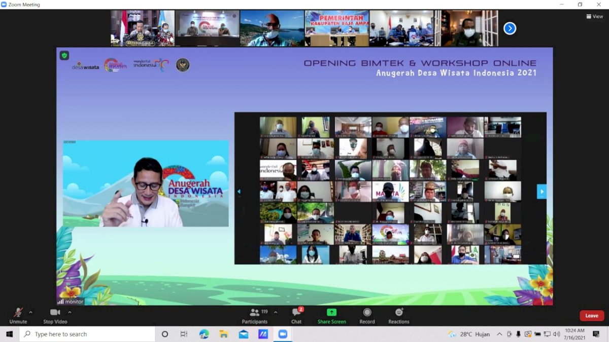 Hadiri Pembukaan Bimtek dan Workshop ADWI 2021, Plt Gubernur Sulsel Usulkan 161 Desa