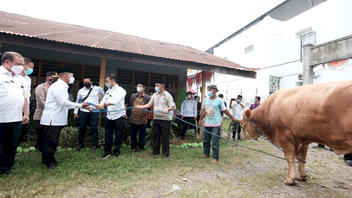 Mentan Syahrul Kurban Sapi di Kampung Halaman, Diterima Wabup Gowa