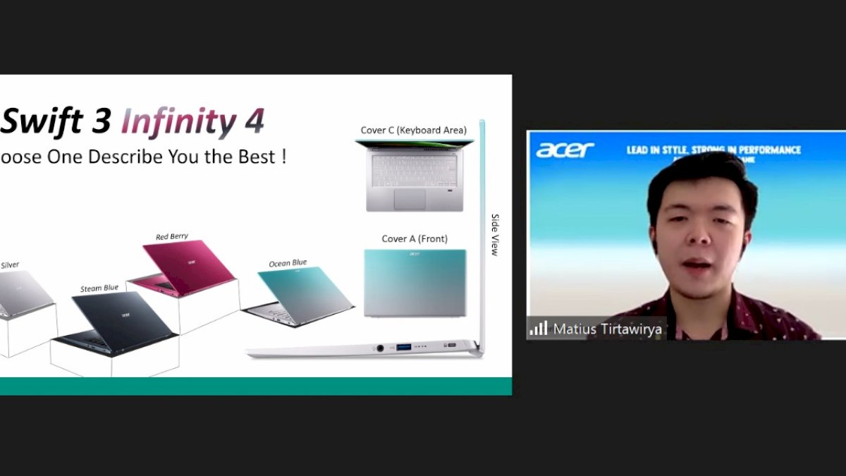 Acer Indonesia Gandeng Ilustrator Diela Mabaranie Luncurkan Warna Baru Swift 3 Infinity 4 Ocean Blue