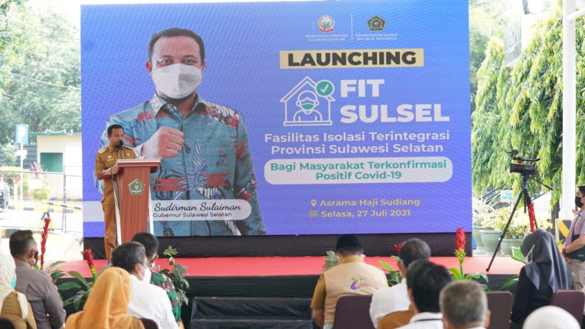 Andi Sudirman Launching Fasilitas Isolasi Terintegrasi Bagi Pasien Covid-19 Tanpa Gejala