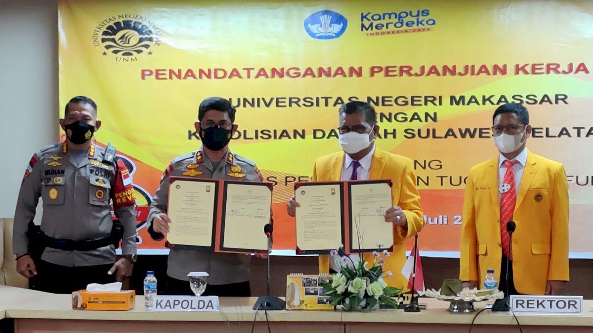 Jaga Stabilitas dan Keamanan Kampus, UNM dan Polda Sulsel Jalin Kerjasama