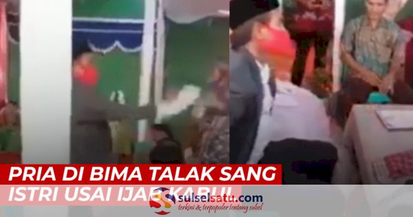 VIDEO Pria  di Bima  Talak  Sang Istri Usai Ijab Kabul 