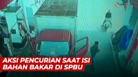 VIDEO: Aksi Pencurian Saat Sopir Isi Bensin di SPBU Terekam Kamera CCTV