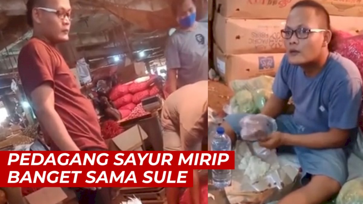 VIDEO: Pedagang Sayur Mirip Banget Sama Sule, Netizen: KW Super