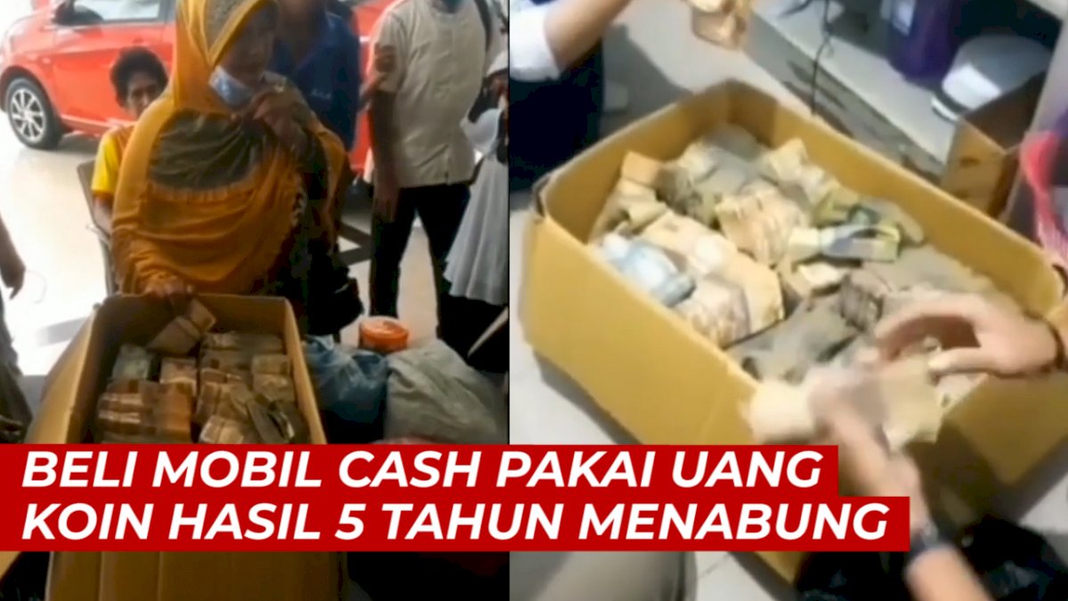 VIDEO: Viral, Emak-emak Ini Beli Mobil Cash Pakai Uang Koin Hasil 5 Tahun Menabung