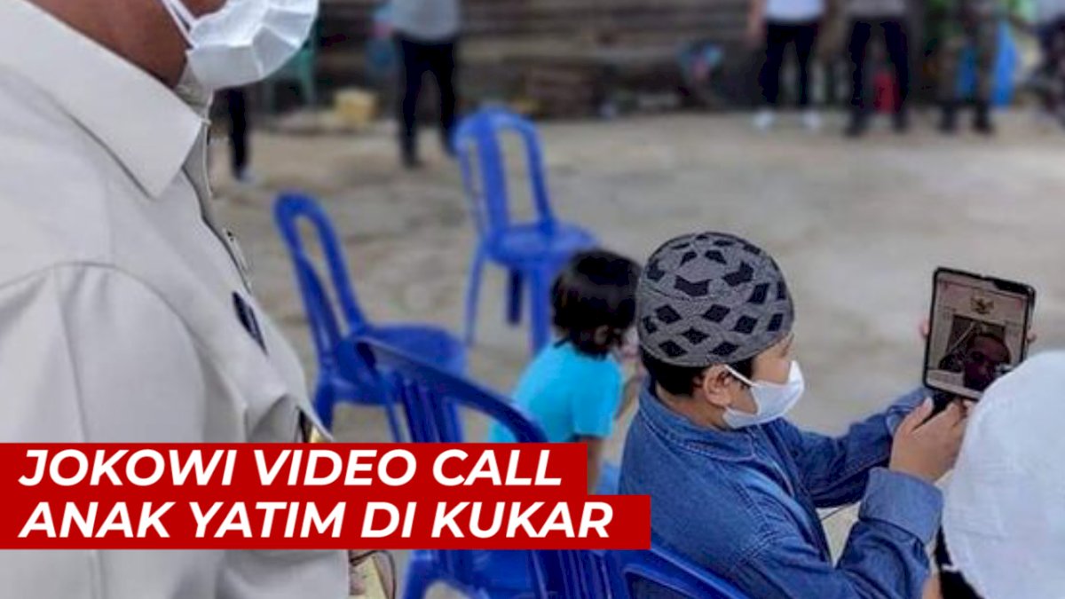 VIDEO: Jokowi Video Call Anak Yatim Piatu Akibat COVID-19 di Kukar