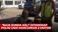 VIDEO: Pria Ini Ngaku Raja Sunda Asli, Ditangkap Polisi Usai Hancurkan 2 Motor
