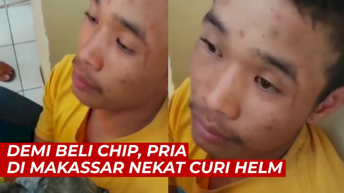 VIDEO: Demi Beli Chip Higgs Domino, Pria di Makassar Nekat Curi Helm