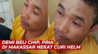 VIDEO: Demi Beli Chip Higgs Domino, Pria di Makassar Nekat Curi Helm