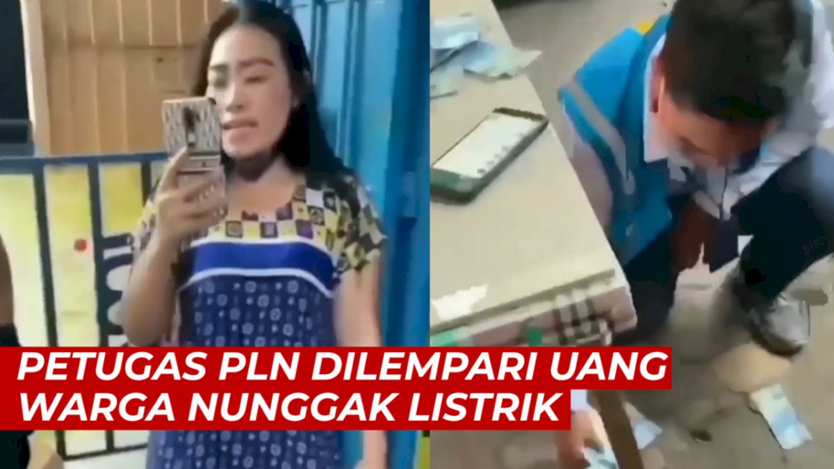 VIDEO: Kasihan, Petugas PLN Dilempari Uang Warga Nunggak Listrik