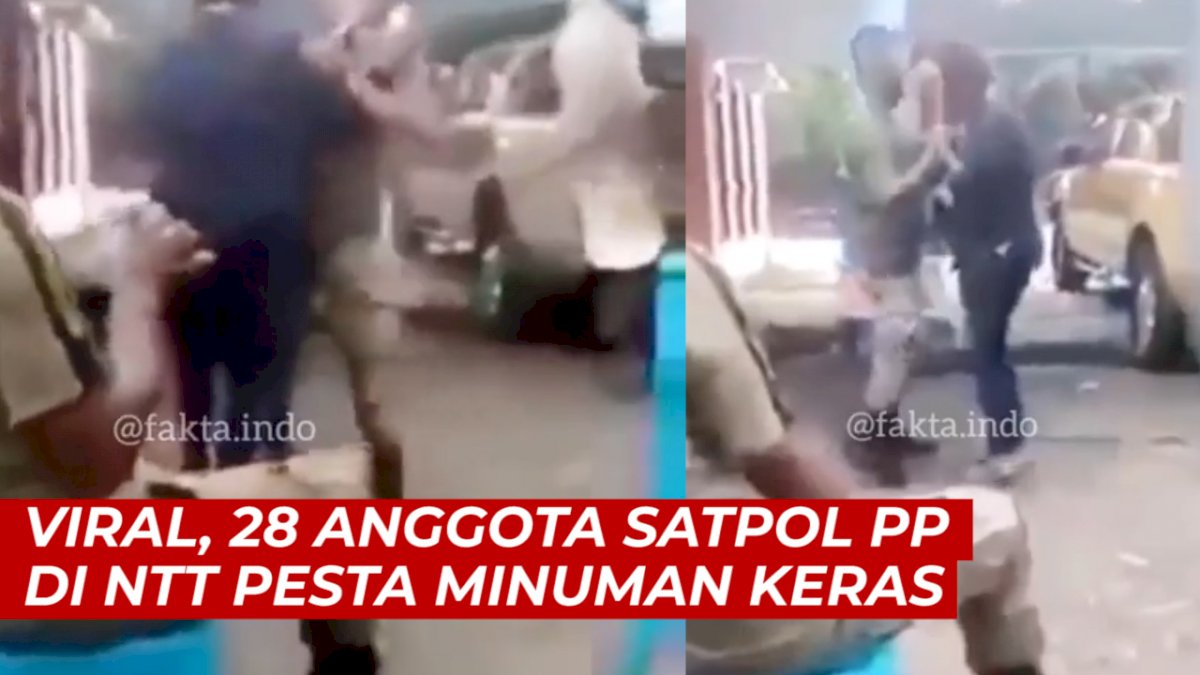 VIDEO: Viral, 28 Anggota Satpol PP di NTT Pesta Minuman Keras
