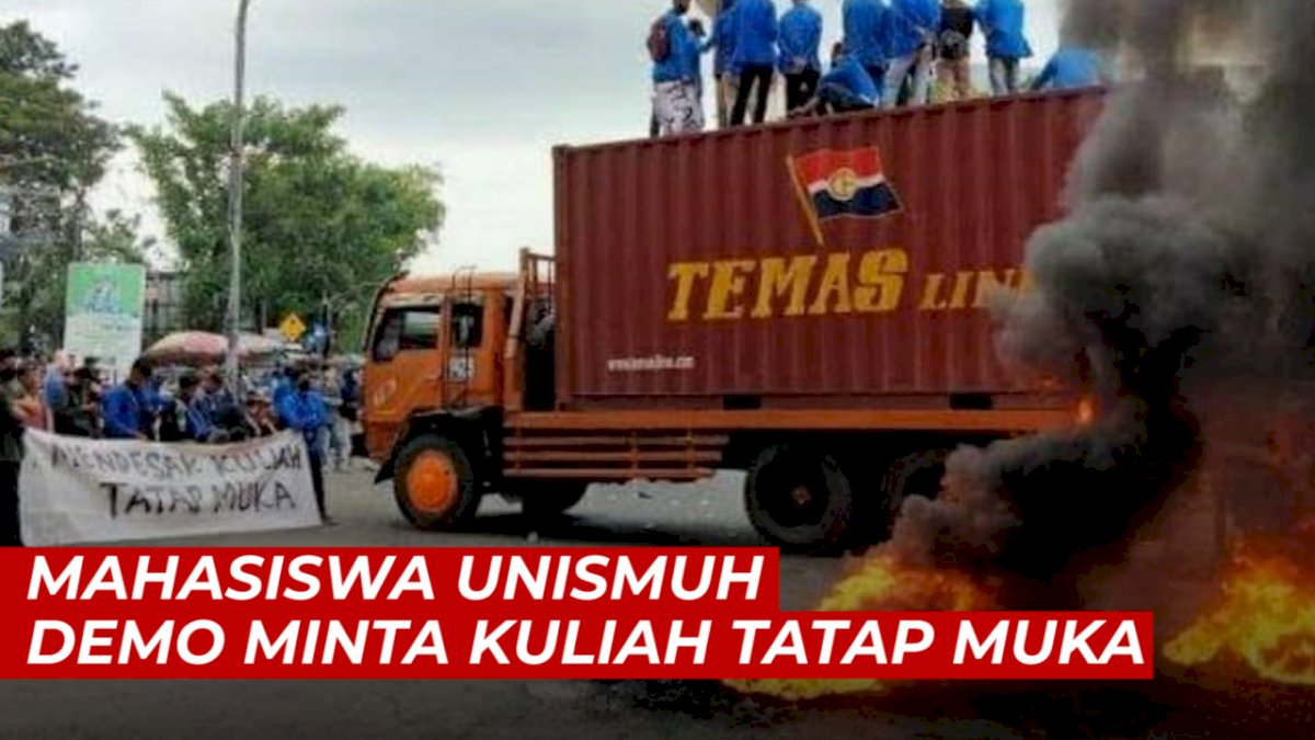 VIDEO: Mahasiswa Unismuh Makassar Demo Minta Kuliah Tatap Muka