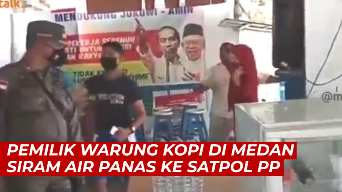 VIDEO: Viral, Pemilik Warung Kopi di Medan Siram Air Panas ke Satpol PP