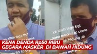 VIDEO: Lantaran Tak Pakai Masker dengan Benar, Pria Tunanetra Kena Denda Rp50 Ribu
