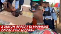 VIDEO: 2 Oknum Aparat di Merauke Aniaya Pria Difabel