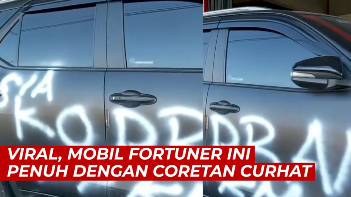 VIDEO: Viral, Mobil Fortuner Ini Penuh dengan Coretan Curhat