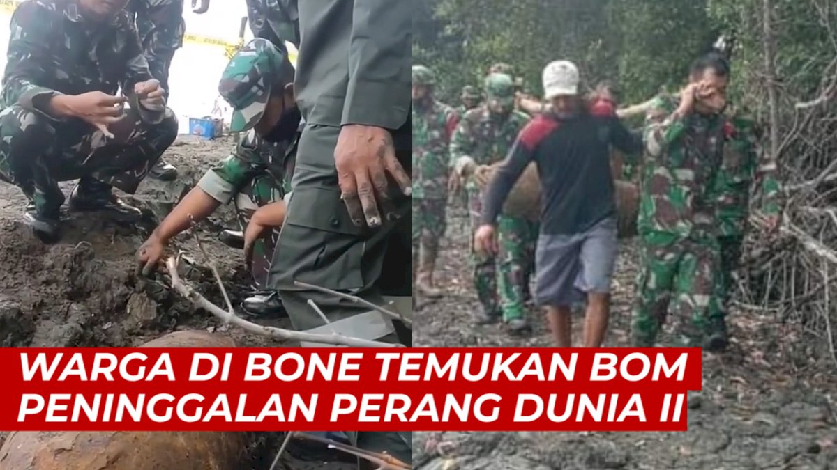 VIDEO: Warga di Bone Temukan Bom Peninggalan Perang Dunia II