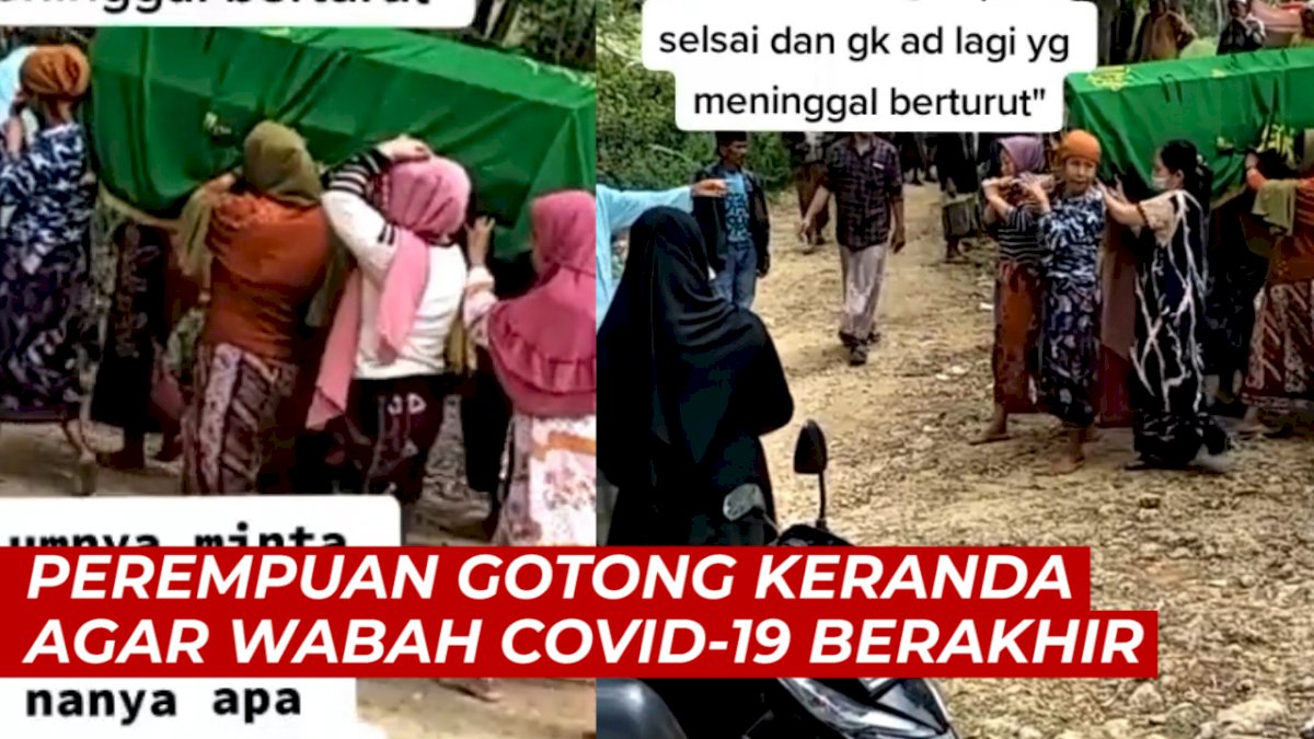 VIDEO: Viral, Perempuan di Madura Gotong Keranda Jenazah ke Kuburan