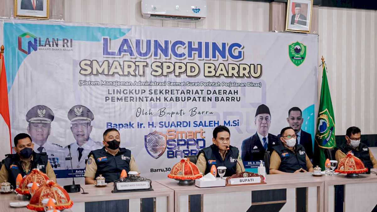 Resmi Dilaunching, Gagasan SMART SPPD Kabag Umum Setda Barru Bentuk Transparansi Perjalanan Dinas