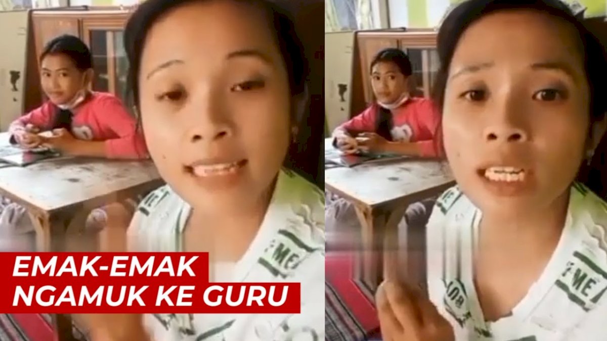 VIDEO: Emak-emak Ngamuk ke Guru Lantaran Tidak Berikan Penjelasan Tugas