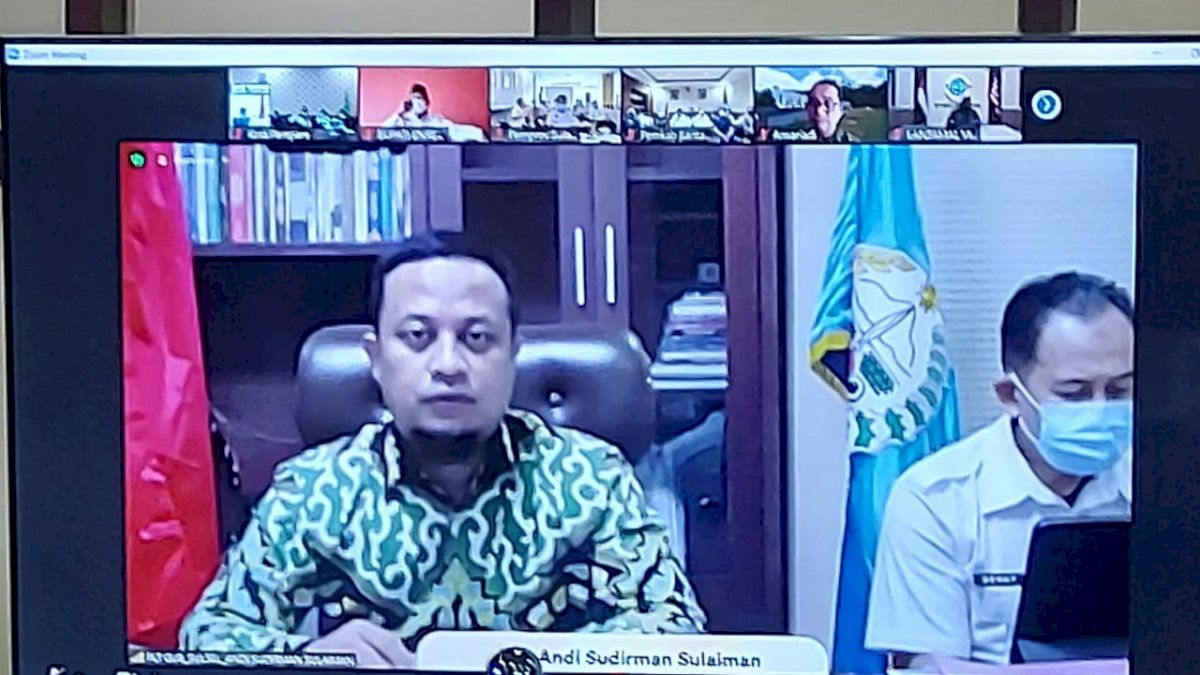 Wawali Pangerang Rahim Virtual Bareng Plt Gubernur Sulsel